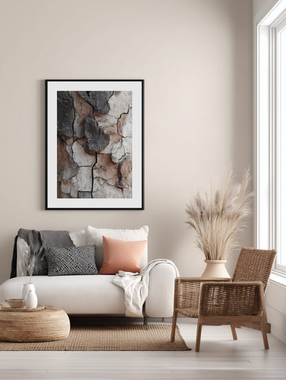 Earthy Bark Layers Poster