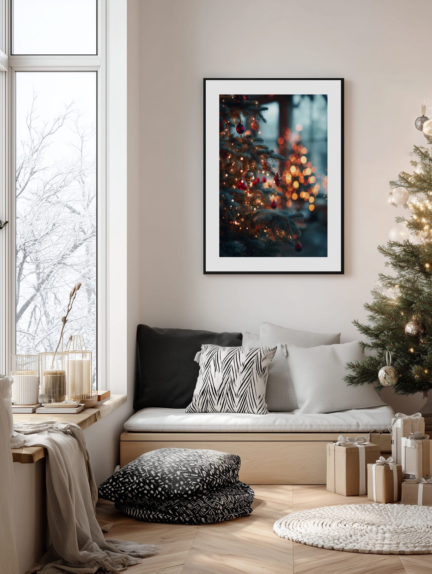 Evening Glow Christmas Tree Poster