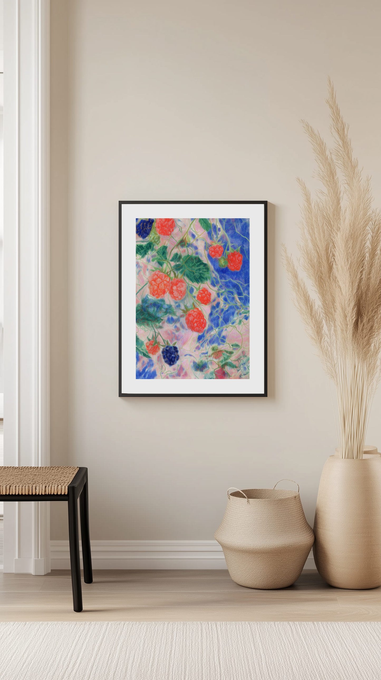 Raspberry Garden Delight Poster