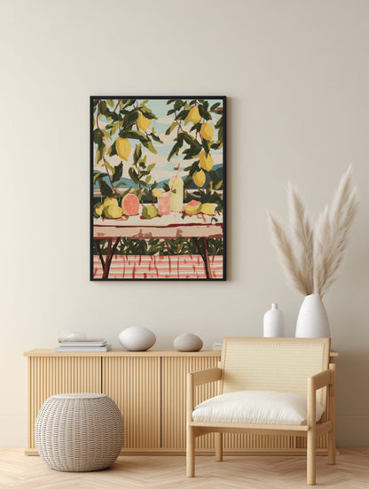 Citrus Garden Table Poster