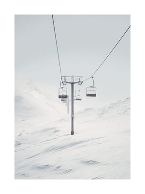 Minimal Ski Lift Poster