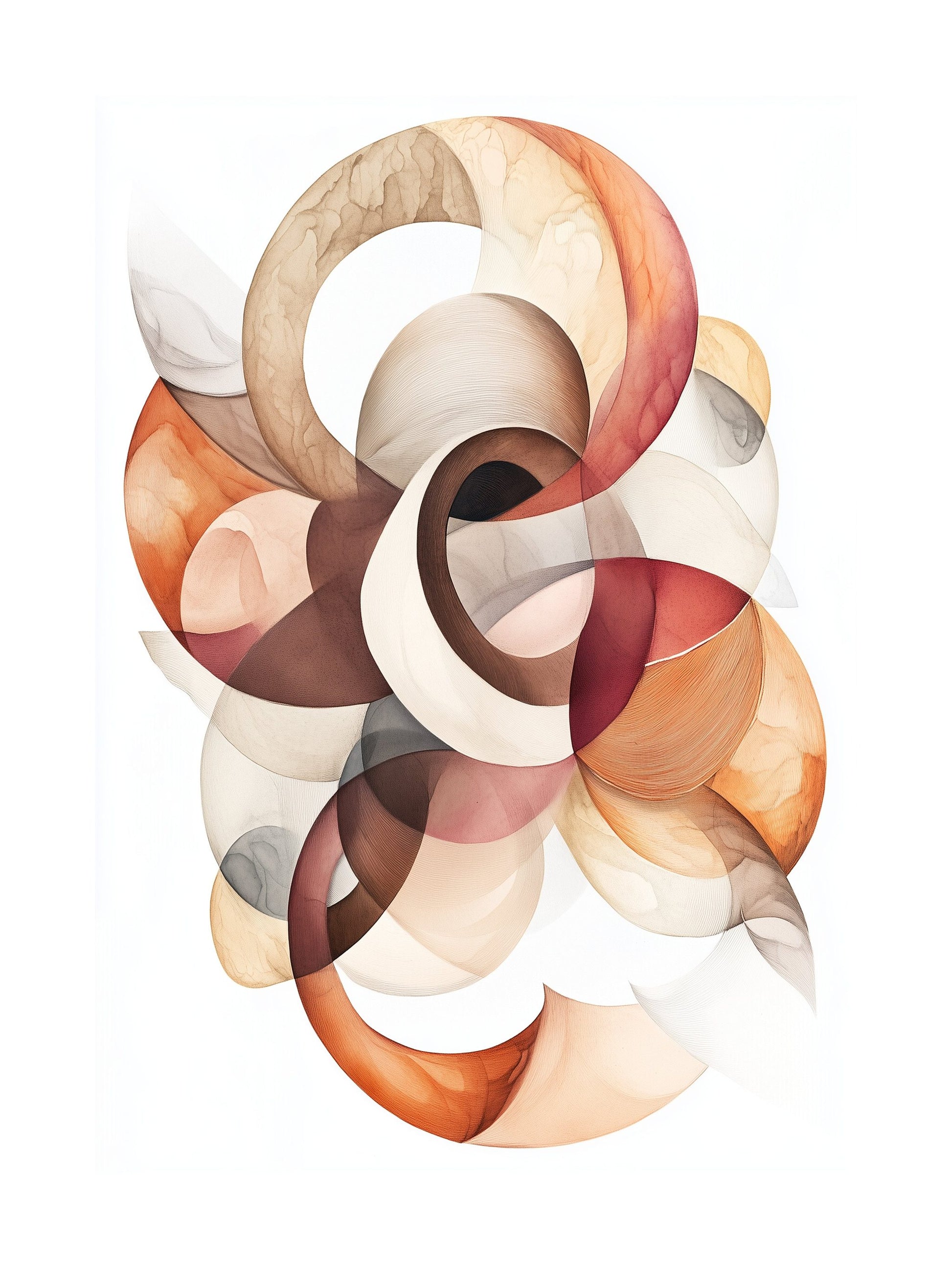 ethereal swirls decorative wall art - modern poster for home or office
