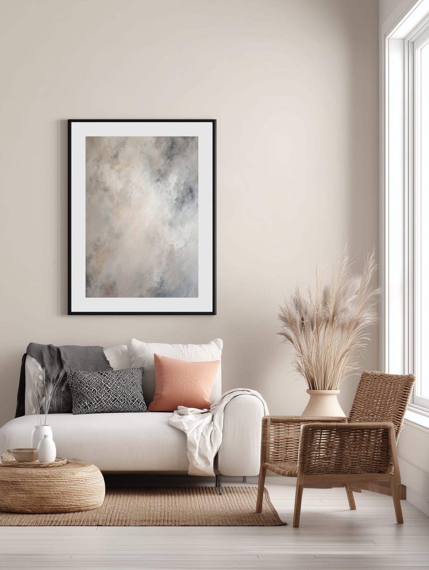 Soft Abstract Cloud Texture Poster