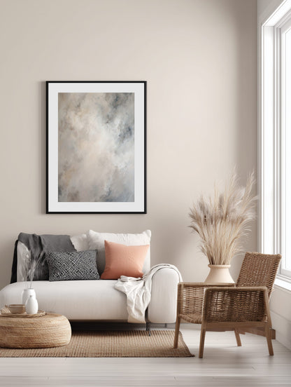 Soft Abstract Cloud Texture Poster