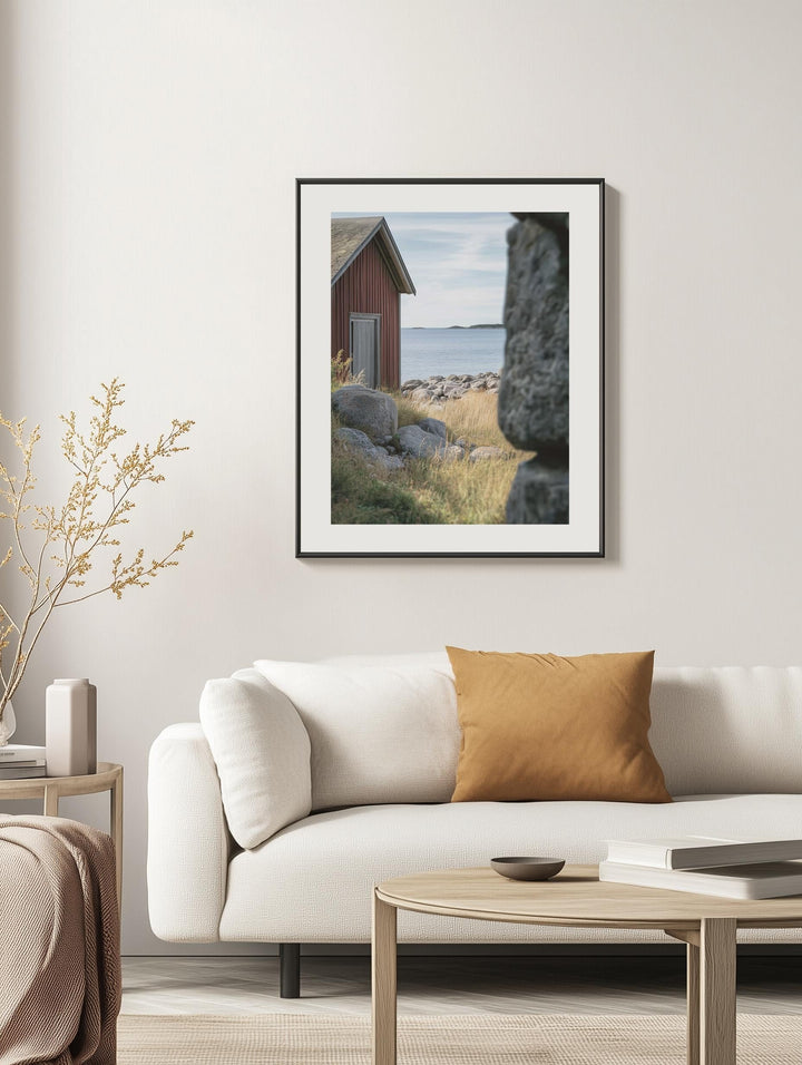 Rustic Coastal Hut Poster