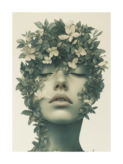 blooming harmony decorative wall art - modern poster for home or office