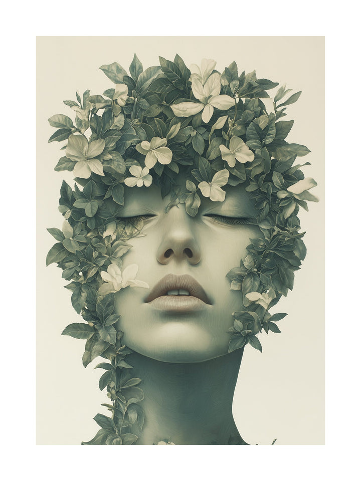 blooming harmony decorative wall art - modern poster for home or office