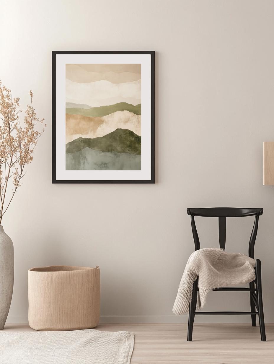 Layered Terrain Abstract Poster
