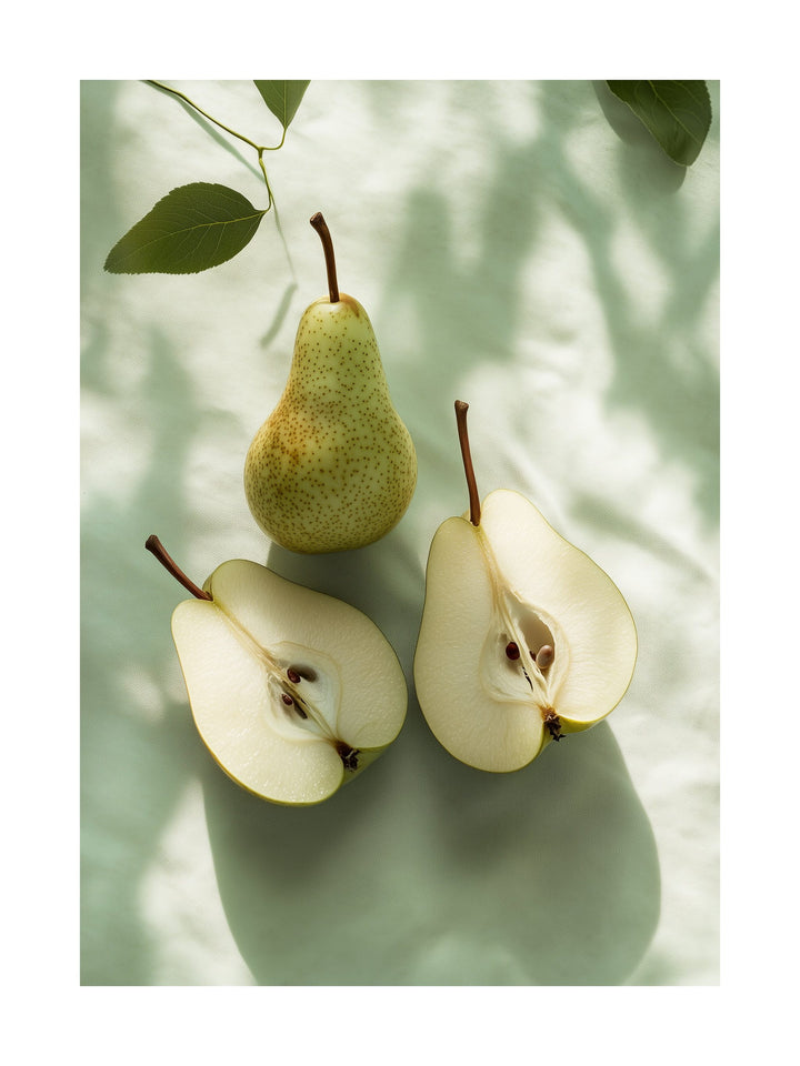 pear pair kitchen wall art - stylish food & drink poster print