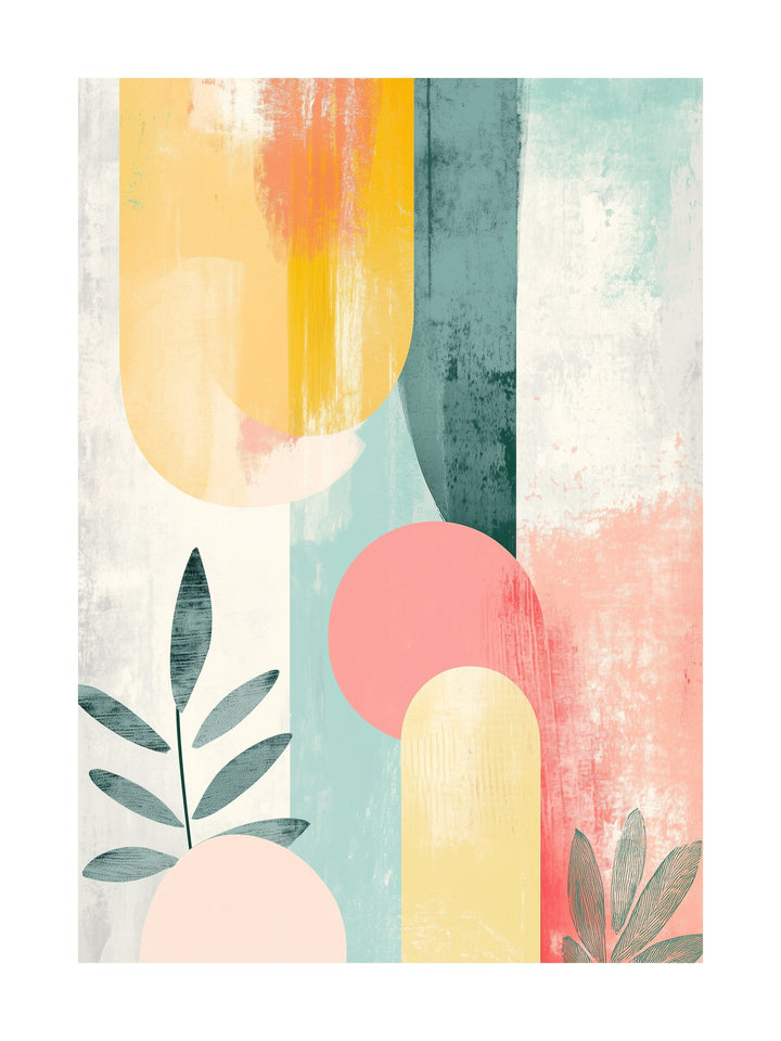 spring kaleidoscope decorative wall art - modern poster for home or office